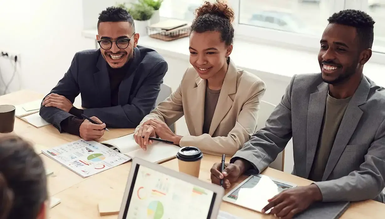 A recruitment team working through a hiring plan